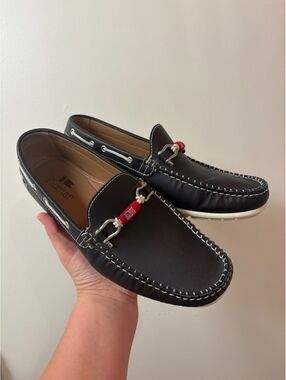 Riomar Men's The Navy Waterman Genuine Leather Slip On Loafers Shoes Size 11  44